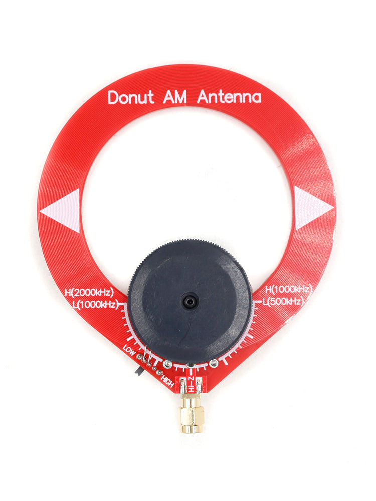 Donut Red AM MW Antena de onda media Mini antena de bucle para Malahiteam DSP DSP2