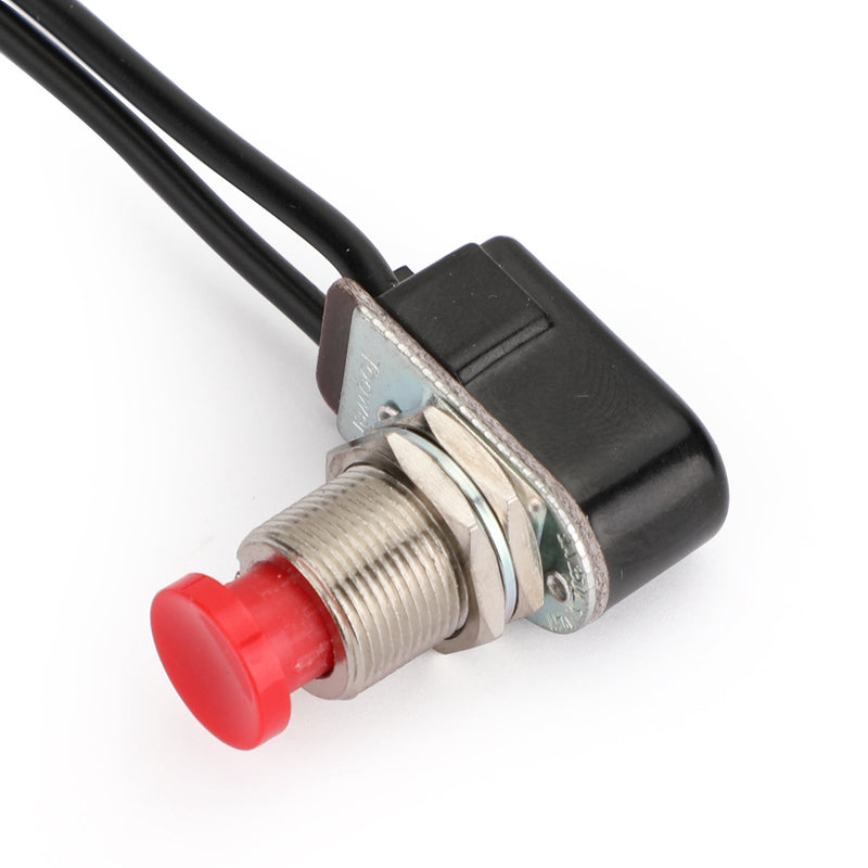 1 Uds. Interruptor de Reinicio de botón de reinicio automático momentáneo normalmente cerrado con cable rojo