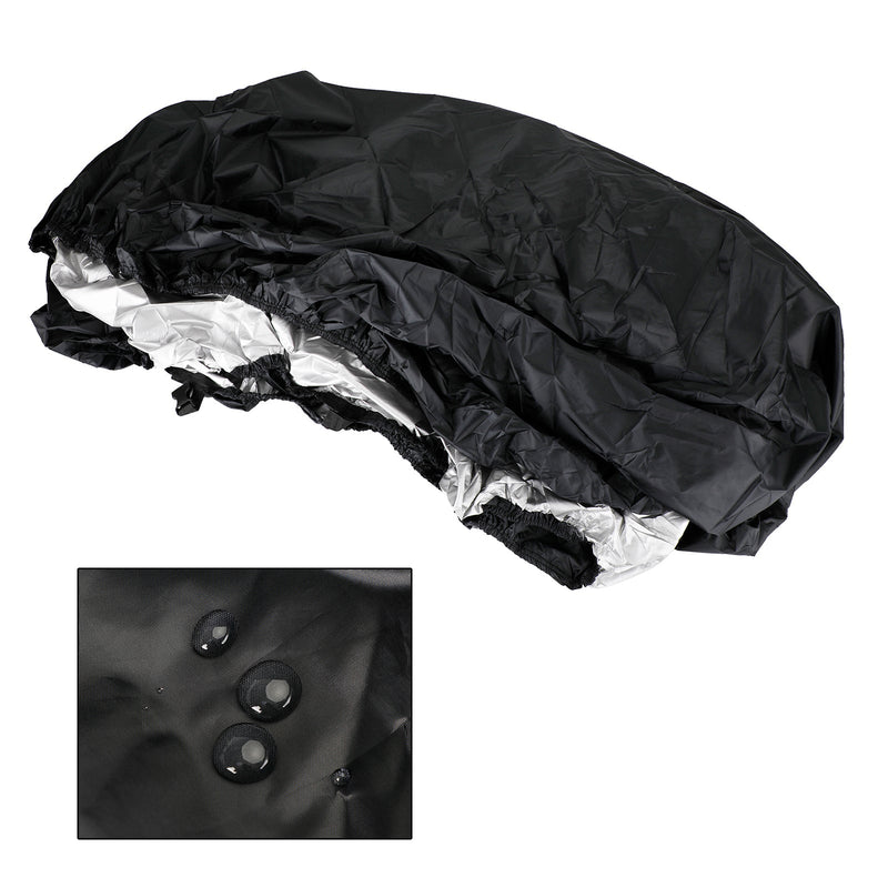 Cubierta impermeable resistente de 14 a 16 pies, color negro, para barcos de pesca remolcables con casco en V