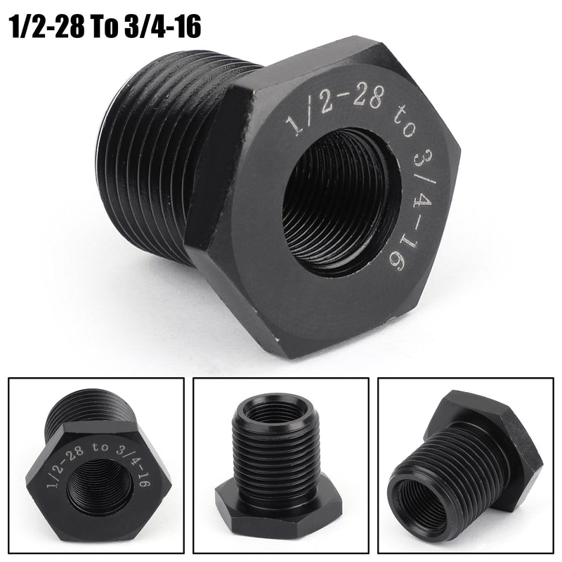 3 szt. Adapter filtra oleju z gwintem 1/2-28 do 3/4-16, 13/16-16, 3/4 NPT, czarny, nowy rodzajowy