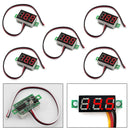 5x Mini DC 0-30V Rød LED 3-Digital Display Spænding Voltmeter Panel Kalibrerbar