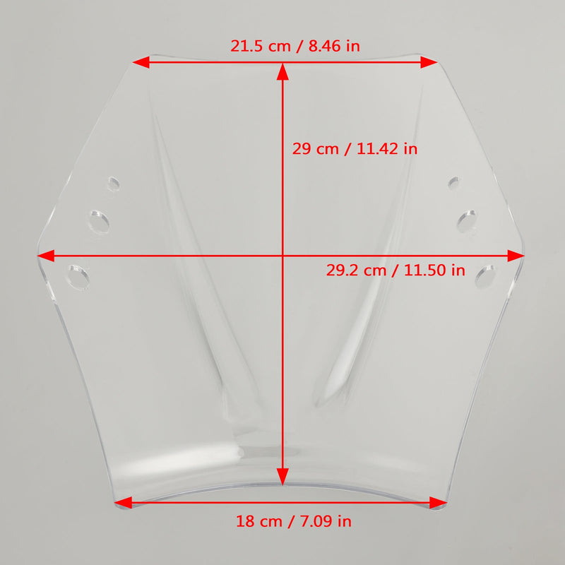 Motocykl z uniwersalną przednią szybą na kierownicę 22 mm / 7/8 cala