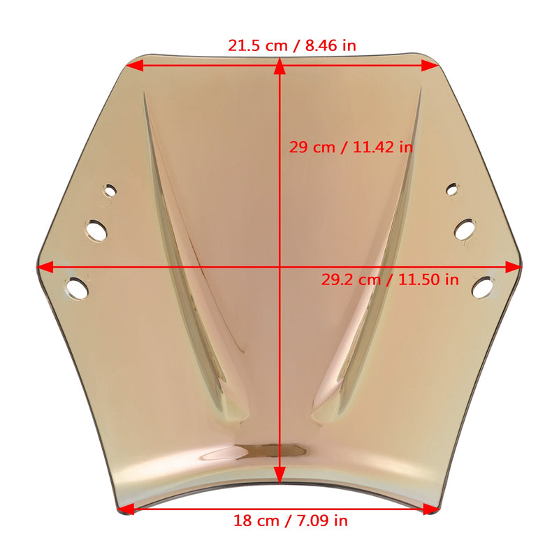 Motocykl z uniwersalną przednią szybą na kierownicę 22 mm / 7/8 cala