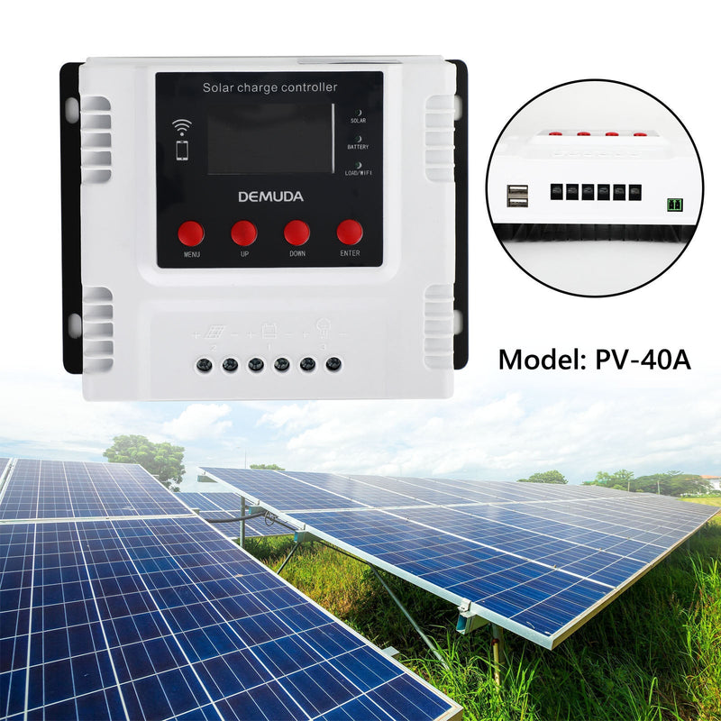 10A-60A 12V 24V 48V Solarladeregler mit Wifi Monitor PWM LCD Regler