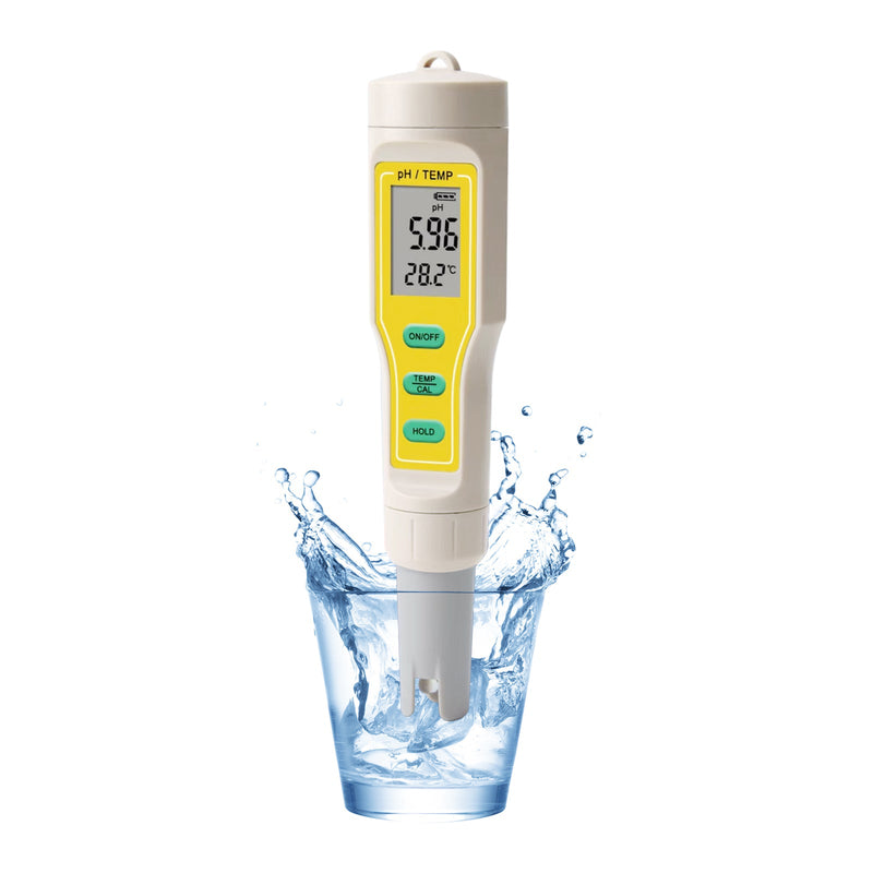Digitaler PH-TEMP-Tester-Messstift für Aquarium, Pool, Wein, Wasser, Labor, Lebensmittel
