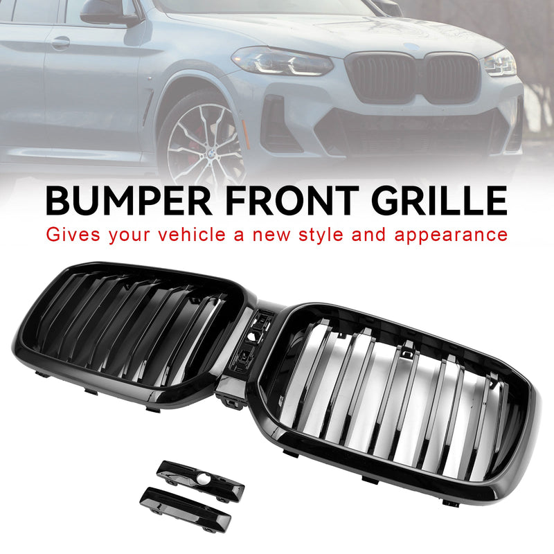 BMW X3 X4 G01 G02 2022 2023 blank svart nyregitter foran