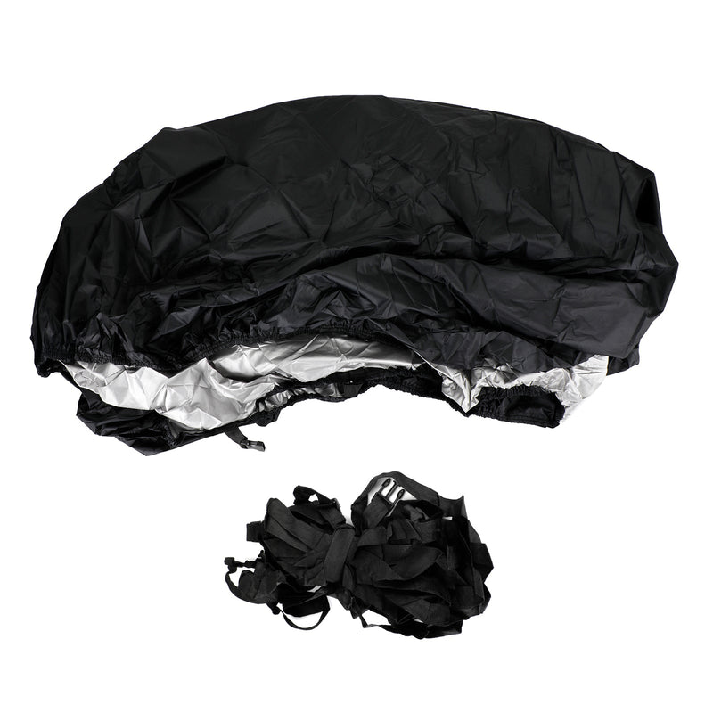 Cubierta impermeable resistente de 14 a 16 pies, color negro, para barcos de pesca remolcables con casco en V