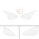 Capa protetora da lente do farol dianteiro se encaixa na Kawasaki Zx-6R Zx 6R 636 preta genérica