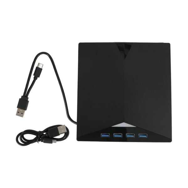 7-i-1 extern DVD-enhet - USB 3.0 och USB Type-C - Kompatibel med bärbar dator, stationär PC och Mac OS - Bärbar brännare och läsare för CD, DVD och Blu-ray