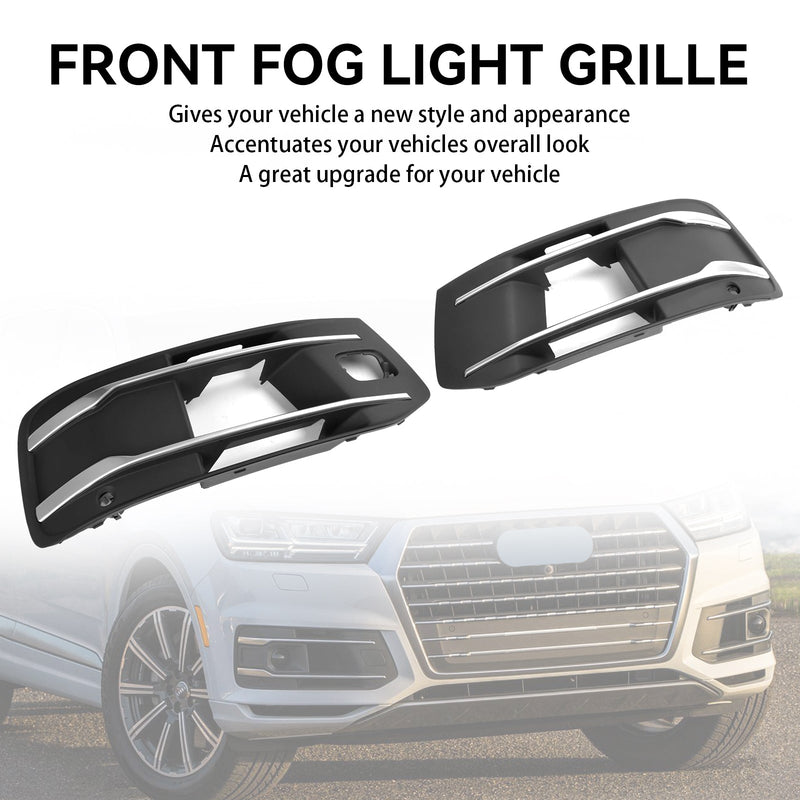 Audi Q7 2016-2019 Främre stötfångarskydd Dimljusgaller Bezel Insert Grill.