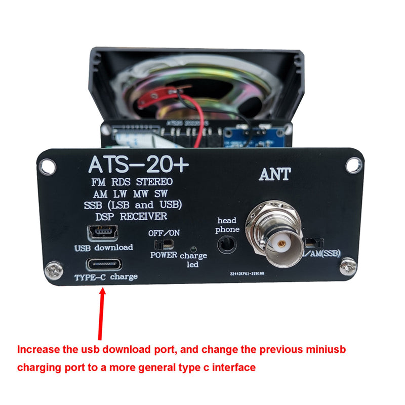 Uusi ATS-20+ Si4732 all-band DSP-radiovastaanotin FM LW MW SW 2,4" kosketusnäytöllä