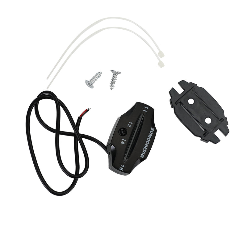 Probador de voltios de calibre de voltaje con pantalla LED para motocicleta, 12V, 1 ud.