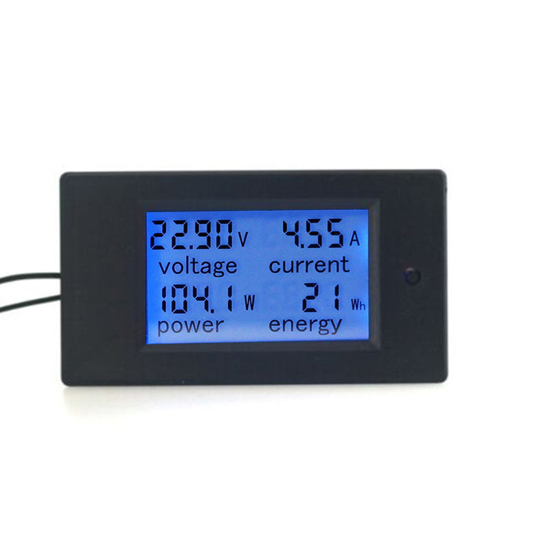 DC 20A 100V LCD Digital Volt Spenning Watt Strøm Power Meter Amperemeter Voltmeter