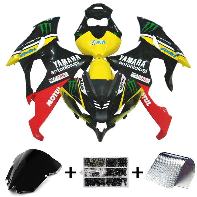 Kit de carenagem Amotopart para Yamaha YZF 600 R6 2008-2016 corpo plástico ABS