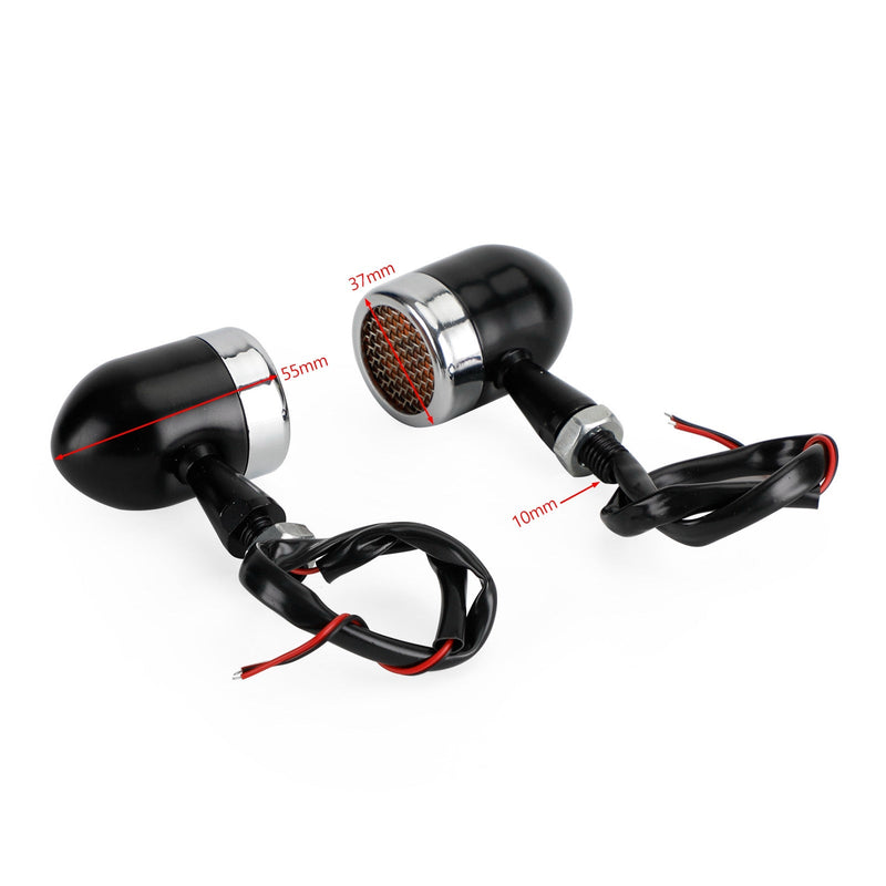 Universal 10MM motocicleta LED indicador de mudança de direção luz freio luz 12V M10