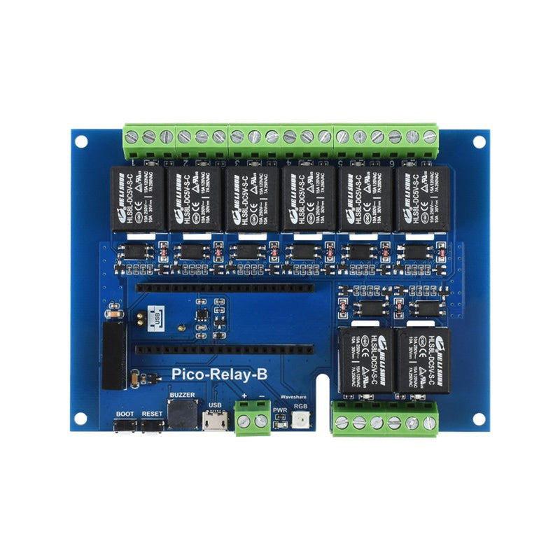 Zestaw obudowy modułu rozszerzeń przekaźnika 8-kanałowego HAT do płytki RPI Raspberry Pi Pico W WH