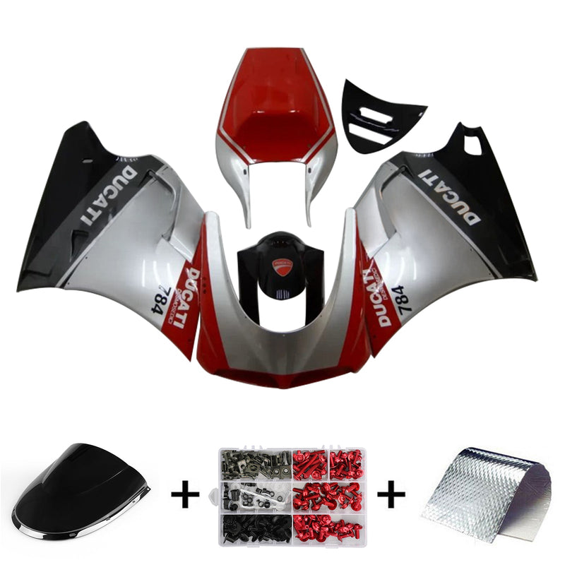 Amotopart kåpa set för Ducati 996 748 1996-2002, kaross, ABS