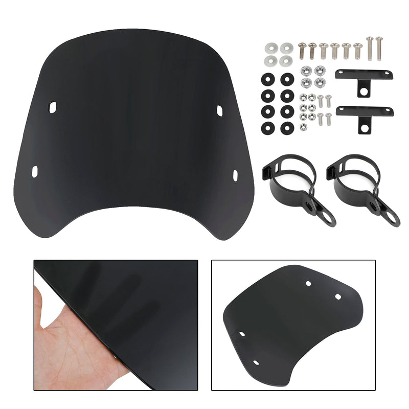 Motorcykel med 28-41mm framgaffel Universal Windshield WindScreen