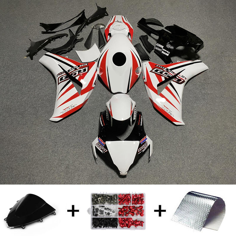 Amotopart Honda CBR1000RR 2008-2011 Juego de carenado Cuerpo Plástico ABS