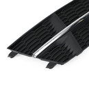 Grade inferior do para-choque dianteiro compatível com Audi A6 C7 S-Line 2016-2018 preto cromado