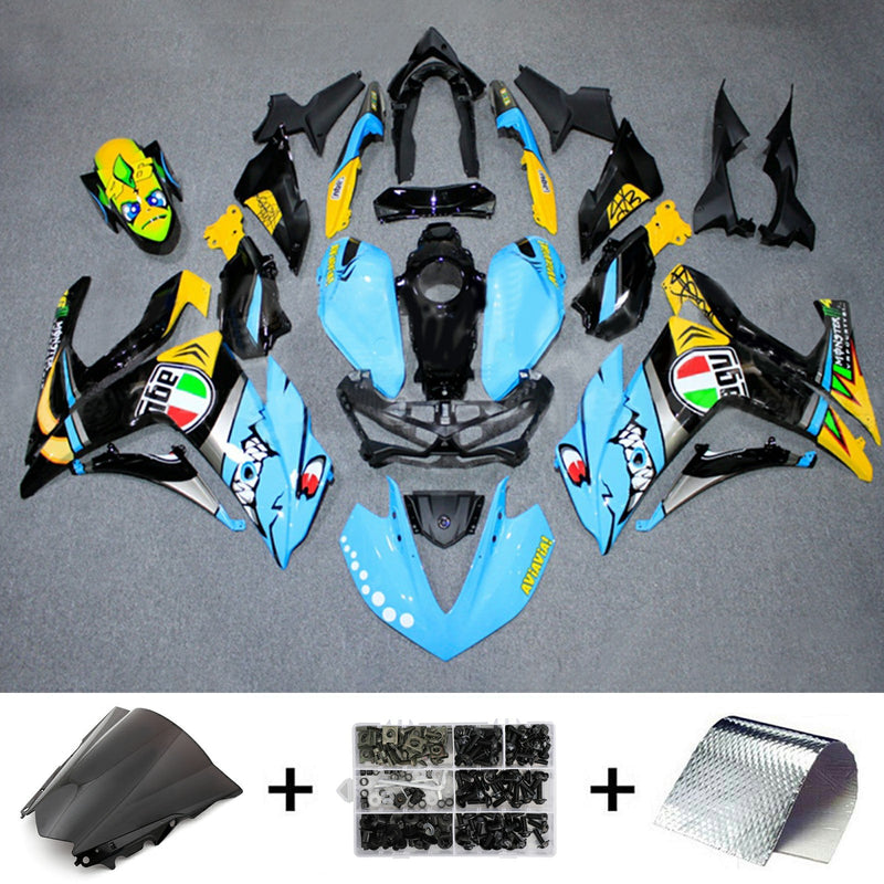 Amotopart Fairing Kit for Yamaha YZF-R3 2014-2018, R25 2015-2017 Karosseri ABS