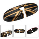 Union Jack UK Flag taustapeilin suojus mallille MINI Cooper R55 R56 R57 Black/Gold Generic