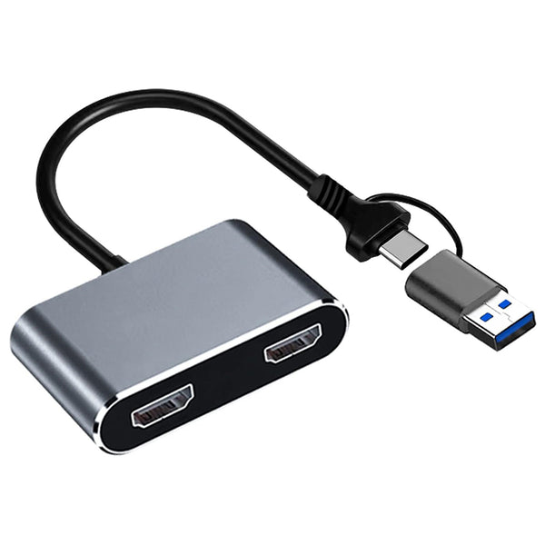 USB3.0 Type-C till Dual 1080P HD-omvandlare, Notebook-expansion med samma skärm