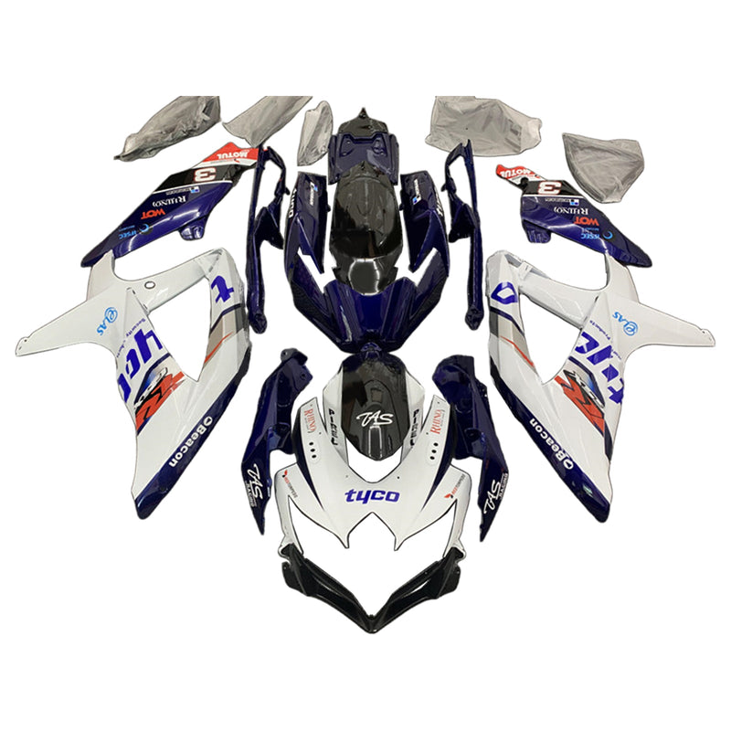 Amotopart Suzuki GSXR 600/750 2008-2010 K8 kåpa Set Body Plast ABS