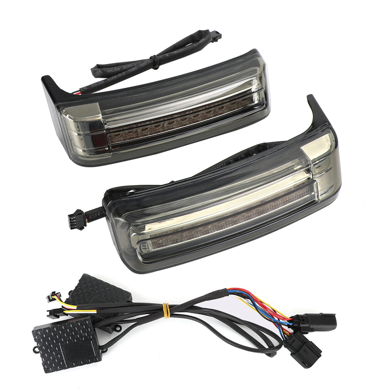 Alforjes LED para alforjes Run Brake Turn Lamp Lights para Touring 2014-2021 Genérico