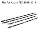 4 x bil udvendige rude tætningslister til Acura TSX 2009-2014 generisk
