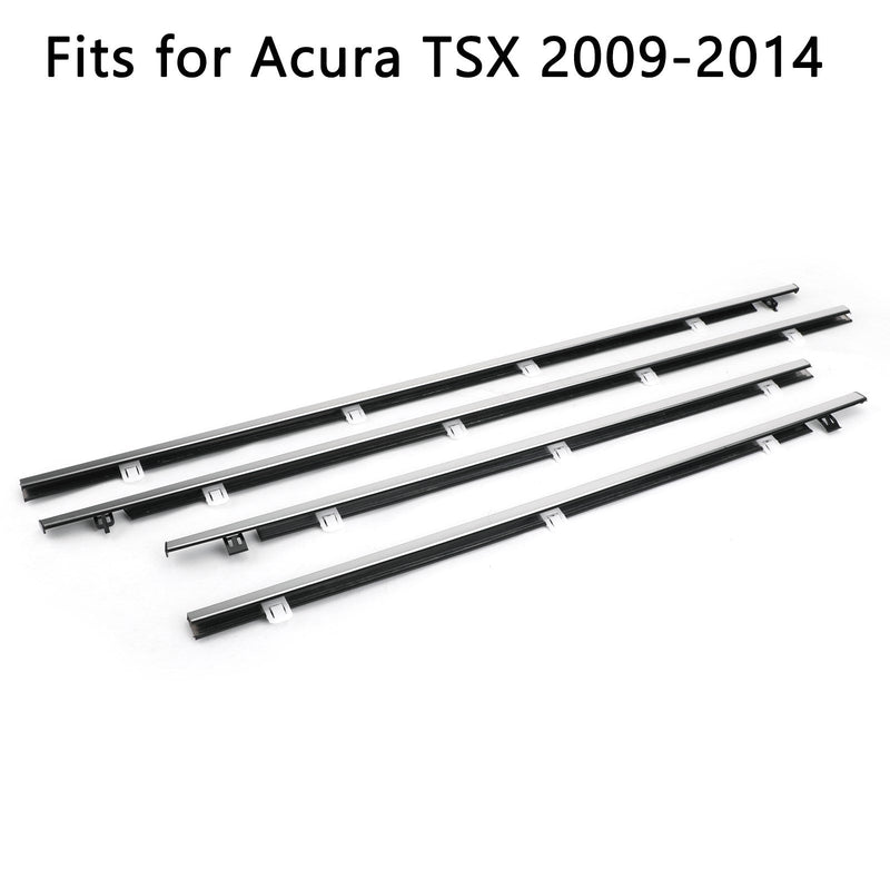 4 x bilutvendige vindustetningslister for Acura TSX 2009-2014 Generisk