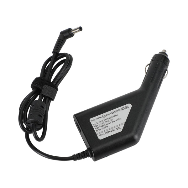 Adaptador de corriente CC para ordenador portátil, cargador de coche, 19V, 3,42A, para Asus, Lenovo, Acer