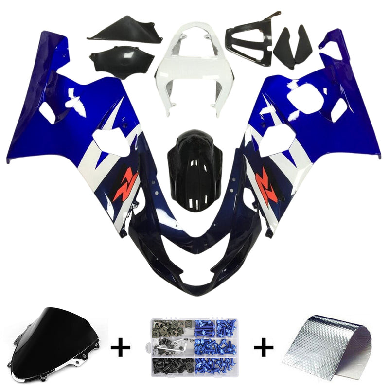 2004-2005 Suzuki GSXR 600/750 K4 sprøytestøpt kåpesett Body Plast ABS