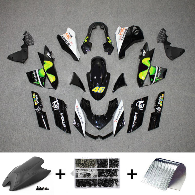 Amotopart Juego de carenado para Kawasaki Z1000 2010-2013 Cuerpo Plástico ABS