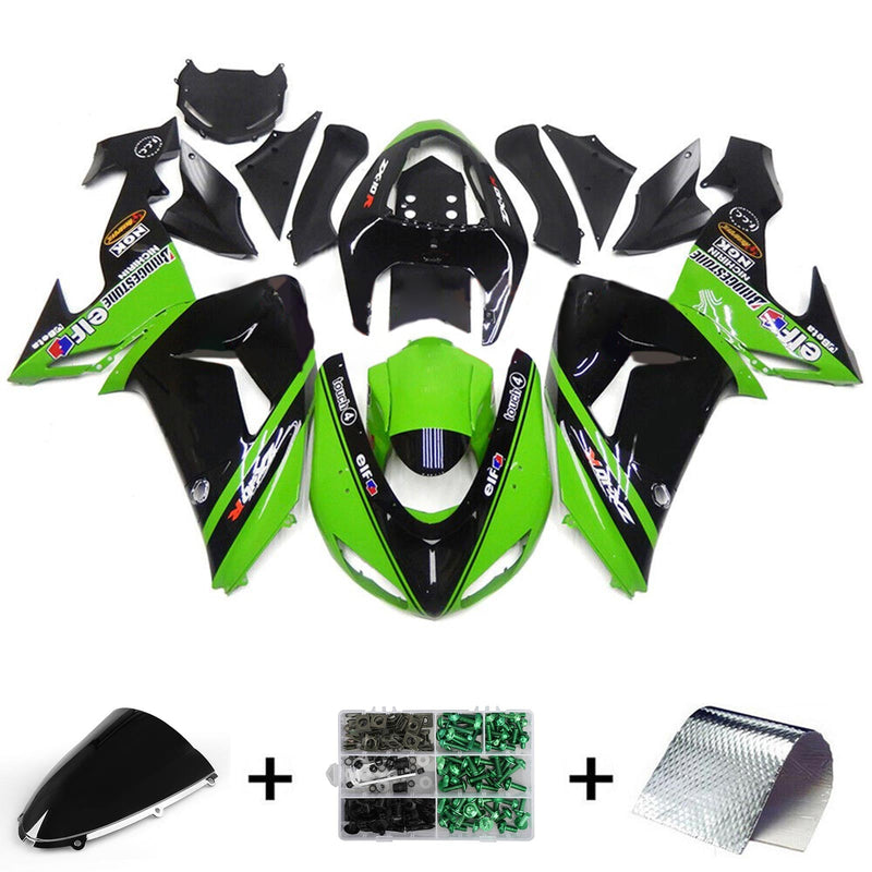 Conjunto de carenagens Amotopart para Kawasaki ZX10R 2006-2007, corpo, plástico, ABS