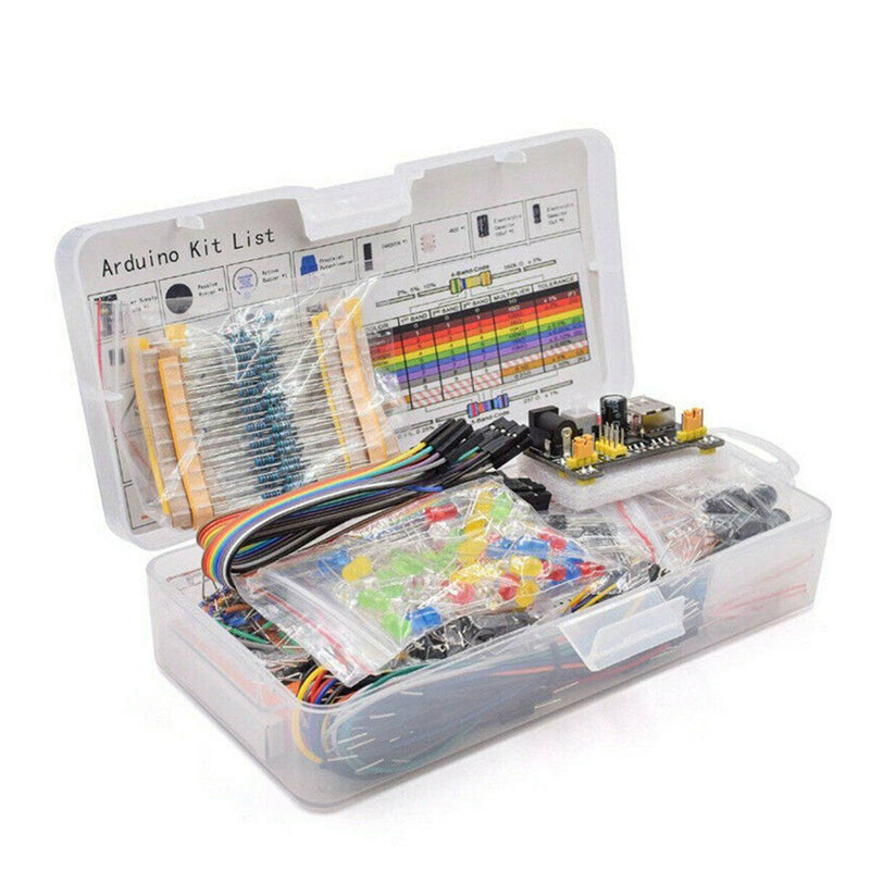 Kit inicial básico de componentes eletrônicos com resistência de breadboard de 830 pontos de amarração