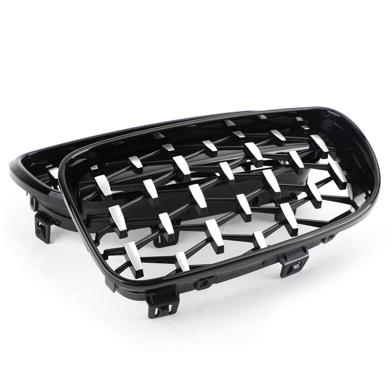 Kylargrill lämplig för BMW 1-serie E81 E87 E82 E88 128i 135i 2008-2012 Black & Chrome generic