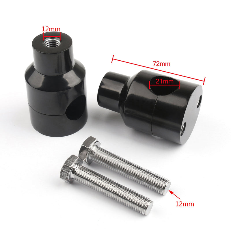 Lenkererhöhung Riser Mount Befestigungsschellen Motorrad Fahrrad 7/8" 22mm Schwarz Generic