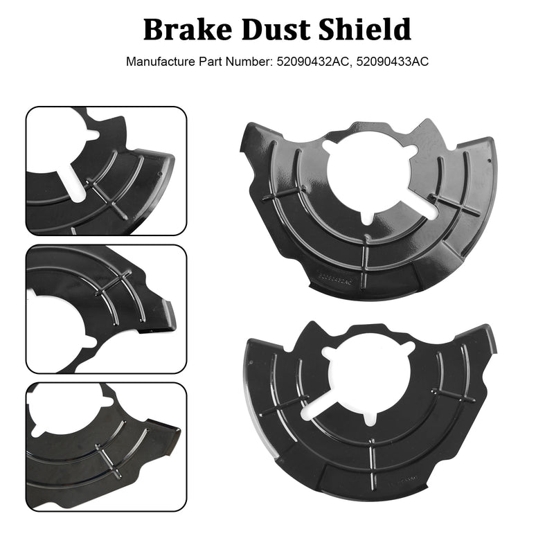 Rechts + links vorne Bremsstaubschutz passend für Jeep Grand Cherokee Commander 2005–2010