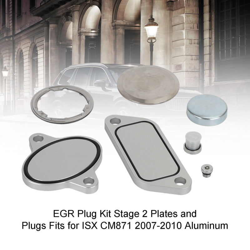 2007-2010 ISX CM871 EGR Plug Kit Stage 2 Platten und Stecker Aluminium