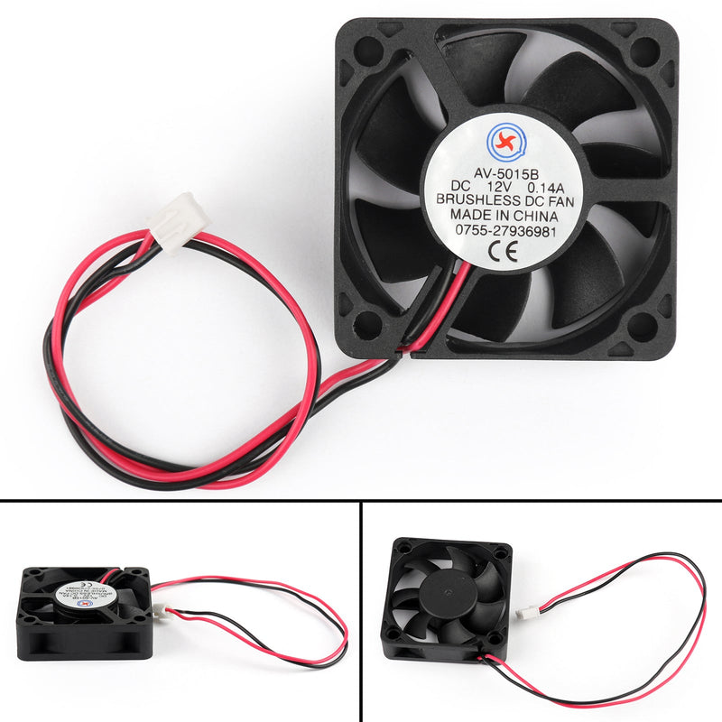 1Pcs DC Brushless Cooling PC Computer Lüfter 12V 5015B 50x50x15mm 0.14A 2 Pin Draht