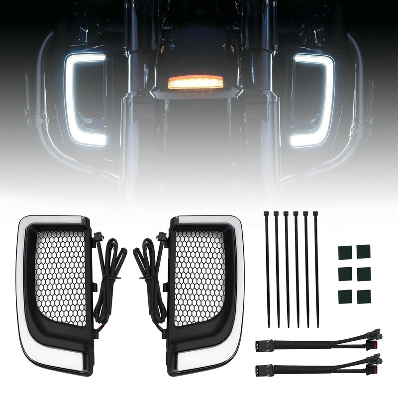 Światła dolnego grilla Tracer LED/owiewki do modeli Electra FLH/T Road Glide