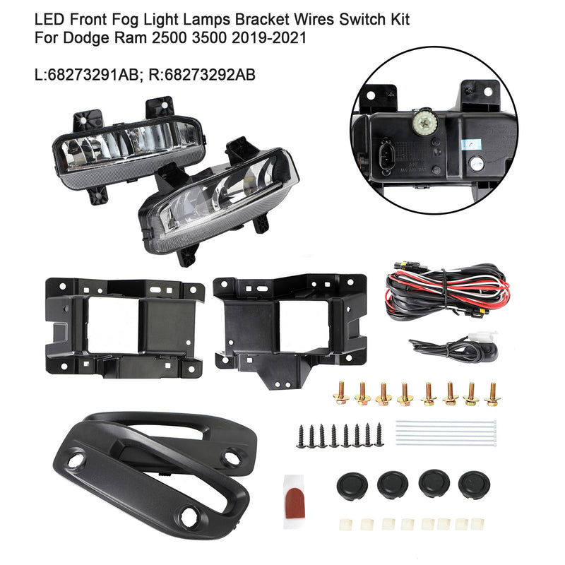 LED Nebelscheinwerfer Lampenhalterung Kabel Schalter für Dodge Ram 2500 3500 2019-2021 Generic