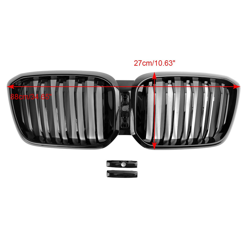 BMW X3 X4 G01 G02 2022 2023 blank svart nyregitter foran