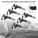 1984-2018 Hino J08E Kobelco 3.8 4.7 Diesel 6 STK Brændstofinjektorer 095000-6593