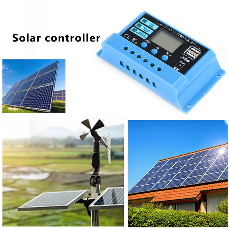 PWM 10A 20A 30A Solar Charge Controller PV-regulator för Lifepo4 Lithium Bly Acid Gel