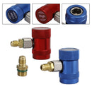 A/C R134A Quick Coupling Adapter Manifold Connector 1/4" Sae Hvac High&Low Side