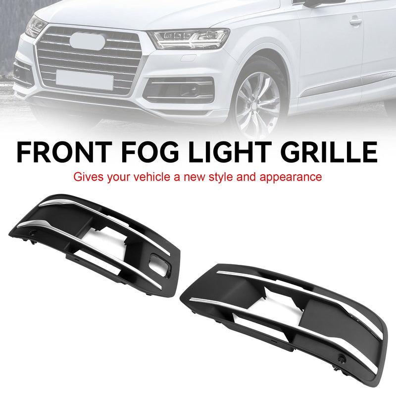 Audi Q7 2016-2019 Främre stötfångarskydd Dimljusgaller Bezel Insert Grill.