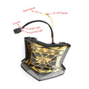 Piloto trasero intermitente LED para Kawasaki Z650 Ninja 650 Z900 17-24 Plata Genérico