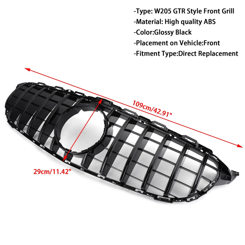 W205 C250 C300 C43 GTR 2015–2018 Mercedes Frontstoßstangengrill Ersatzgitter Generic